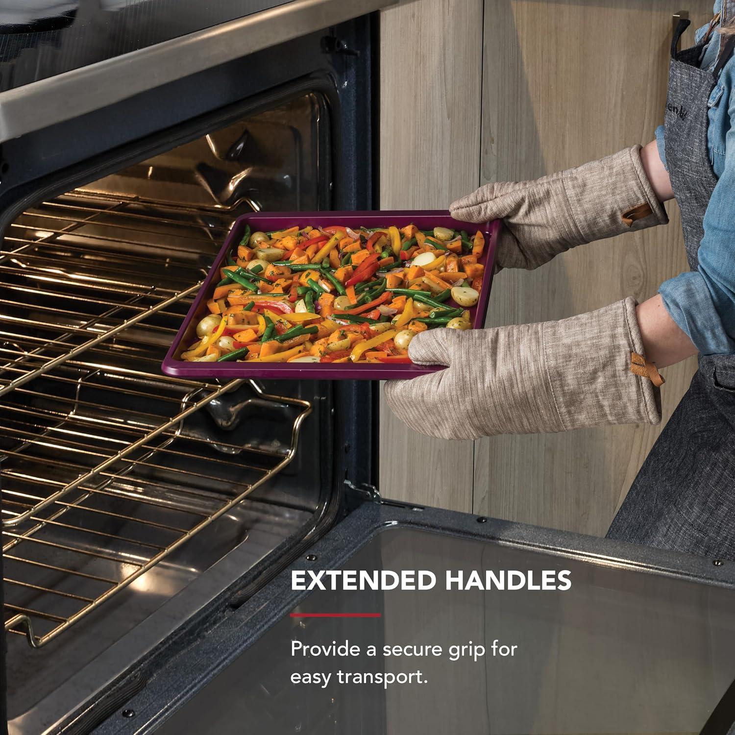 imageKitchenAid 10x15in Nonstick Aluminized Steel Baking Sheet Blue VelvetBeetroot