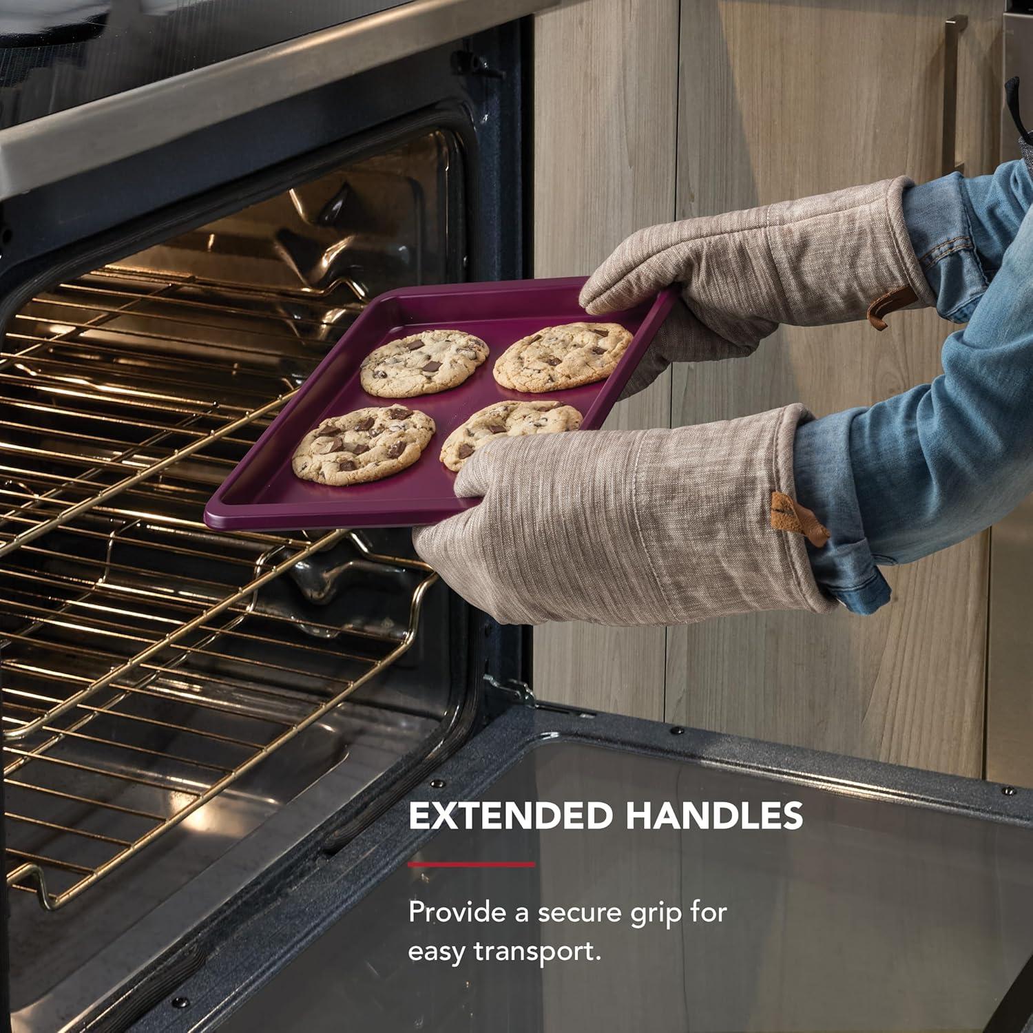 imageKitchenAid 10x15in Nonstick Aluminized Steel Baking Sheet Blue VelvetBeetroot