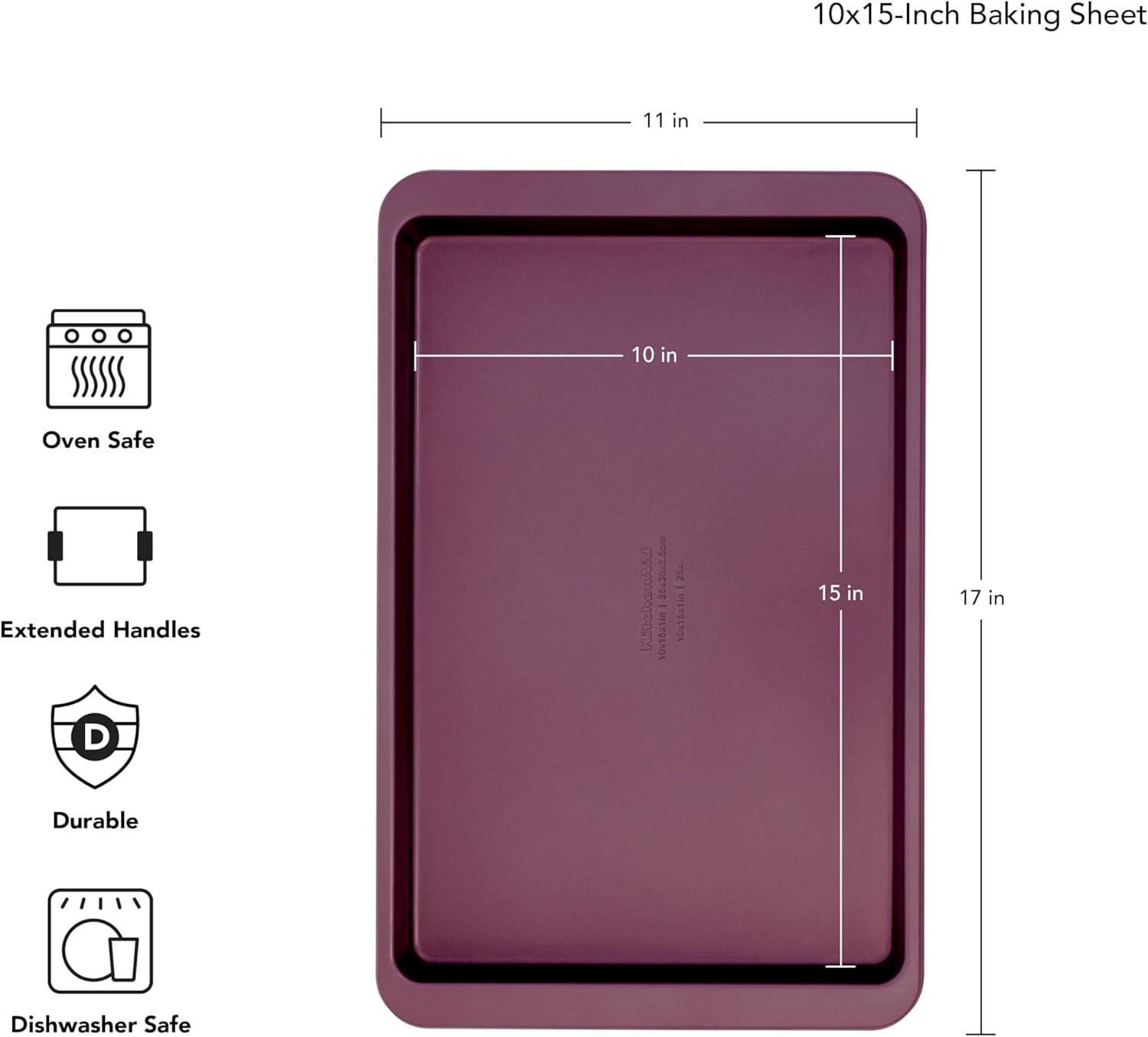 imageKitchenAid 10x15in Nonstick Aluminized Steel Baking Sheet Blue VelvetBeetroot