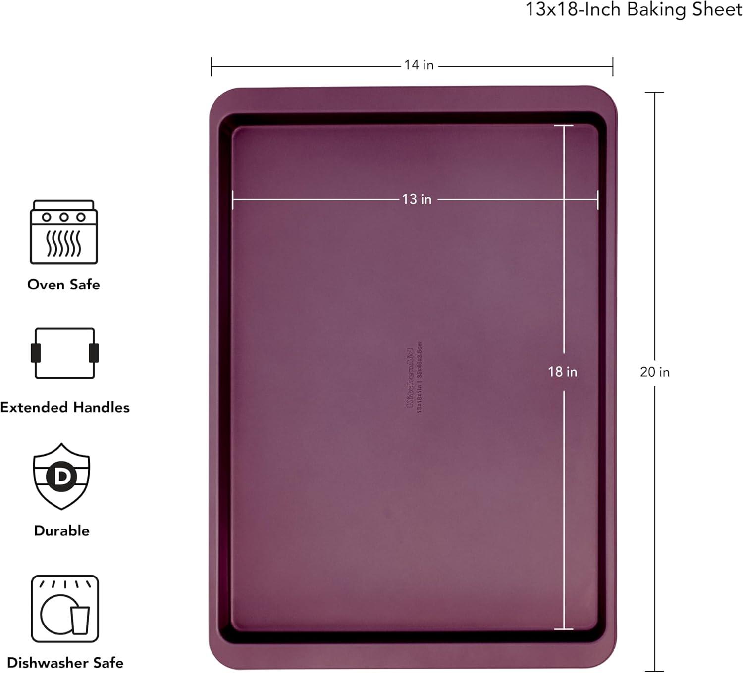 imageKitchenAid 10x15in Nonstick Aluminized Steel Baking Sheet Blue VelvetBeetroot