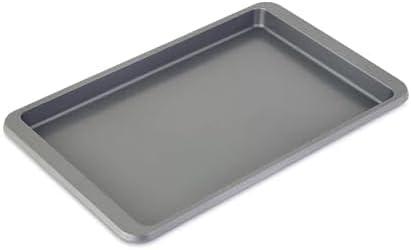 imageKitchenAid 10x15in Nonstick Aluminized Steel Baking Sheet Blue VelvetContour Silver