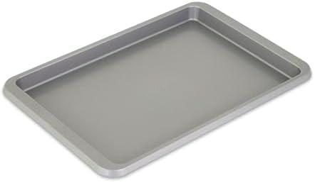 imageKitchenAid 10x15in Nonstick Aluminized Steel Baking Sheet Blue VelvetContour Silver