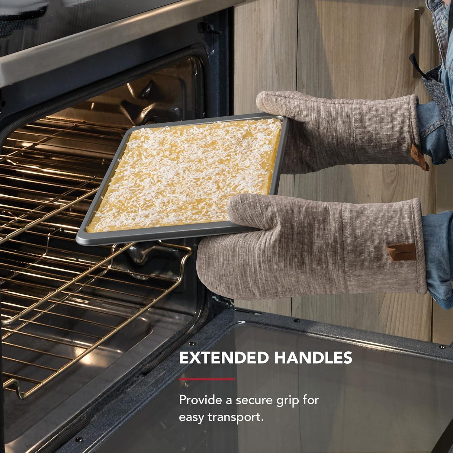 imageKitchenAid 10x15in Nonstick Aluminized Steel Baking Sheet Blue VelvetContour Silver