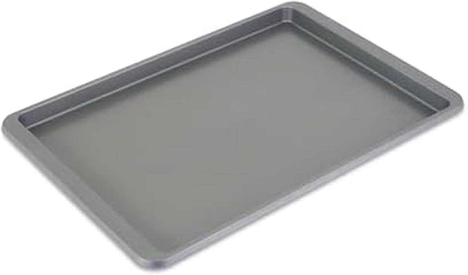 imageKitchenAid 10x15in Nonstick Aluminized Steel Baking Sheet Blue VelvetContour Silver