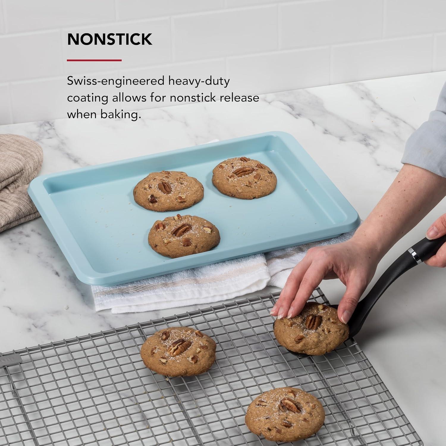 imageKitchenAid 10x15in Nonstick Aluminized Steel Baking Sheet Blue VelvetMineral Water