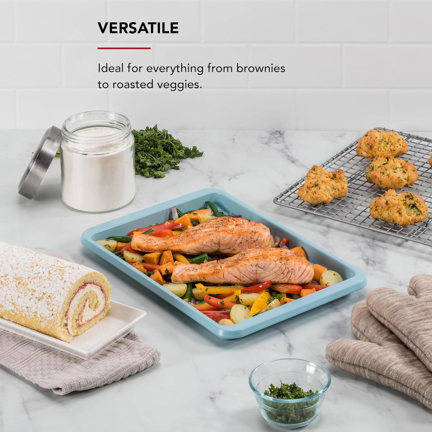 imageKitchenAid 10x15in Nonstick Aluminized Steel Baking Sheet Blue VelvetMineral Water