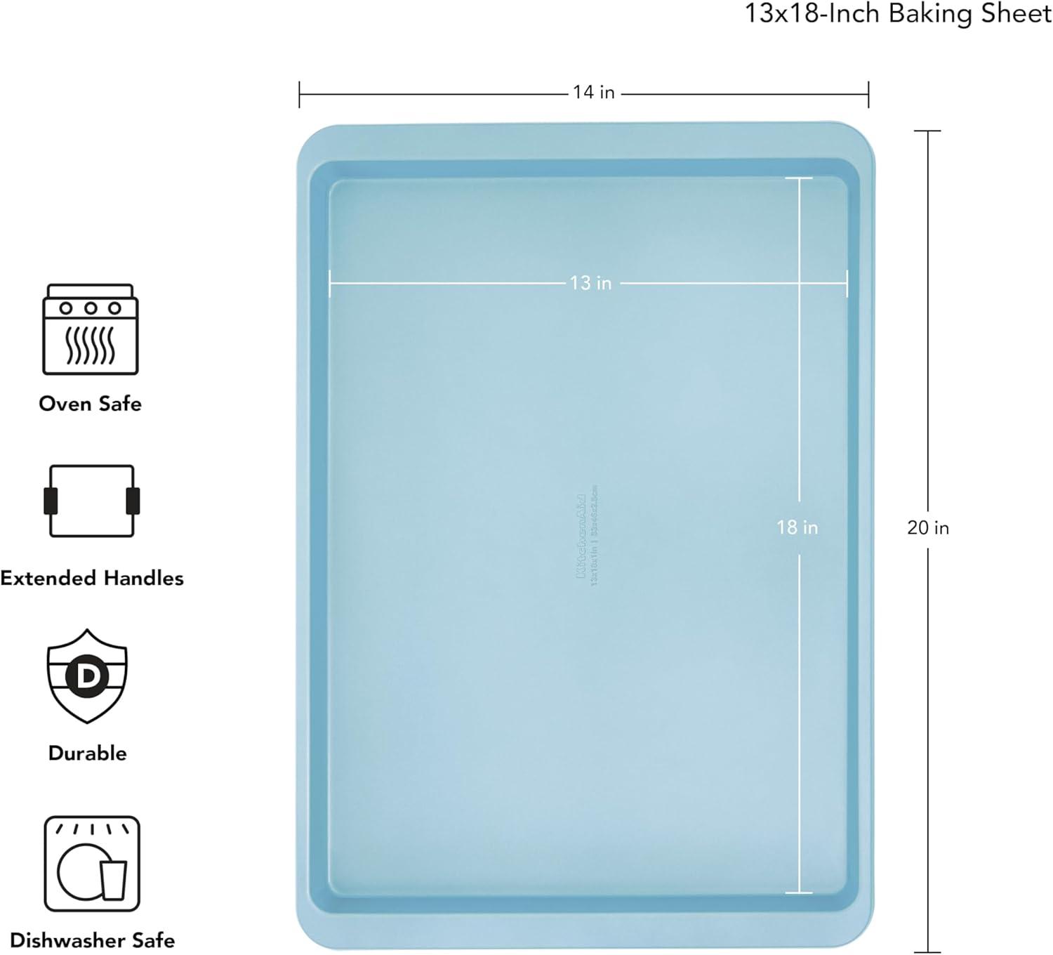 imageKitchenAid 10x15in Nonstick Aluminized Steel Baking Sheet Blue VelvetMineral Water