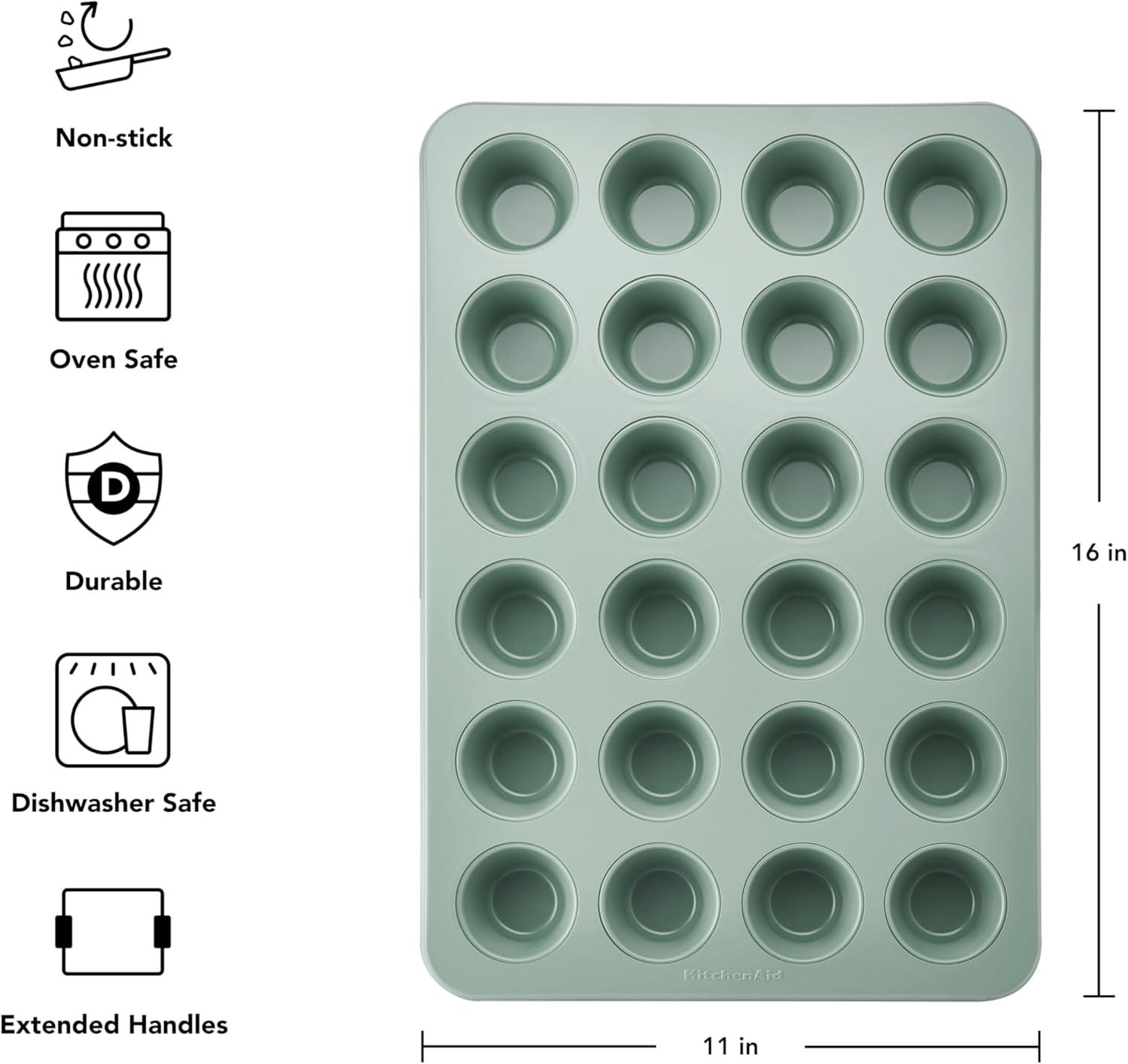 imageKitchenAid 12Cup Nonstick Aluminized Steel Muffin Pan Ink BlueCardamom