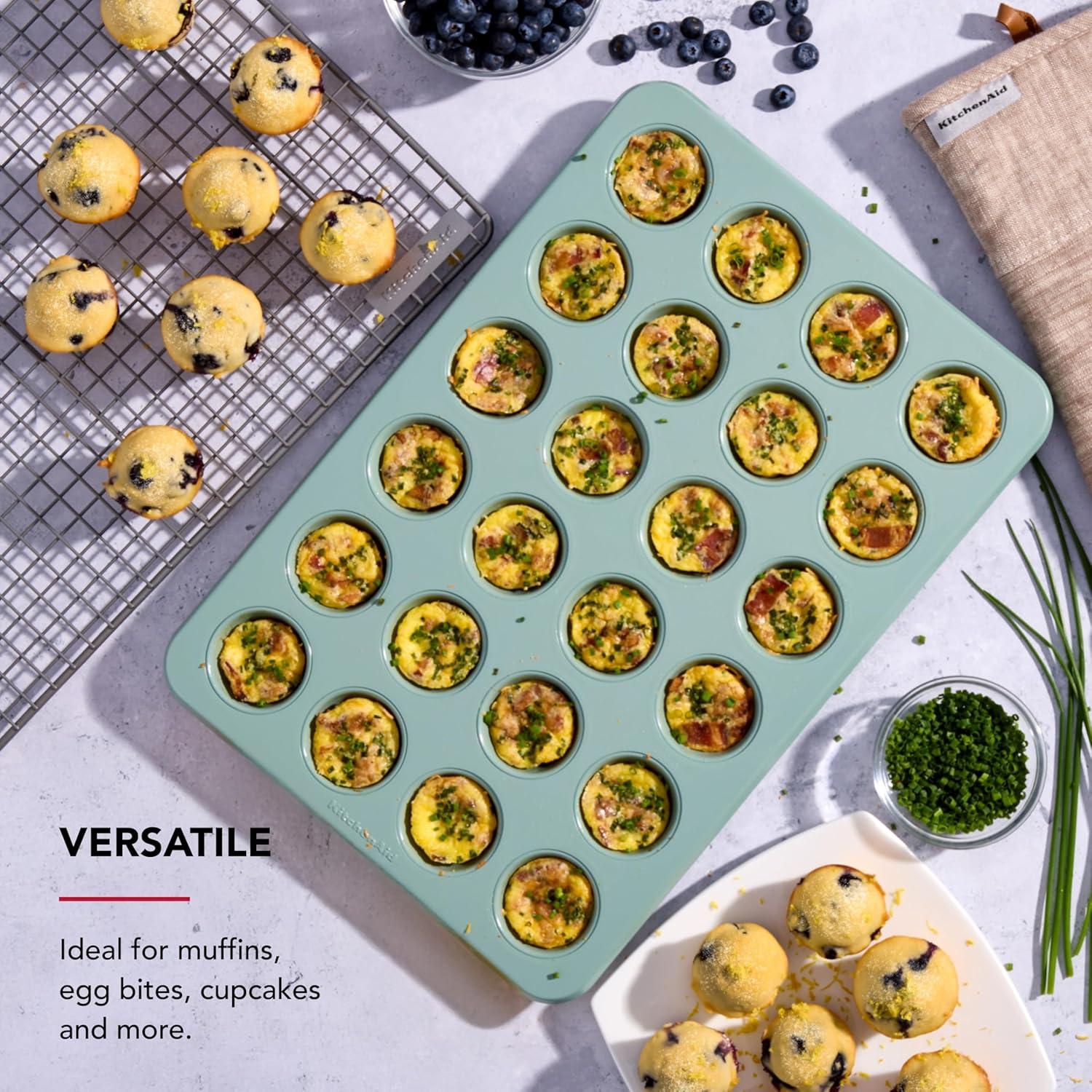 imageKitchenAid 12Cup Nonstick Aluminized Steel Muffin Pan Ink BlueCardamom