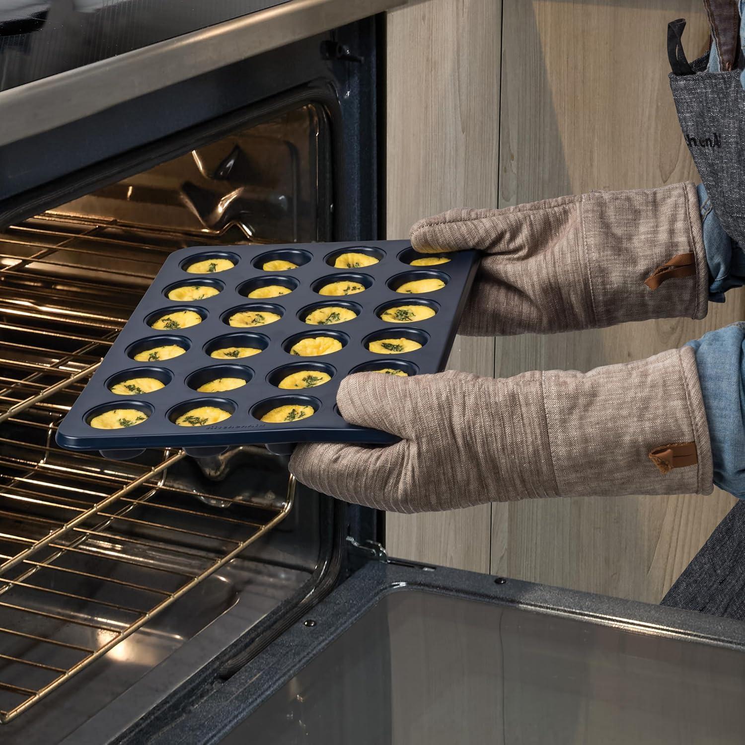 imageKitchenAid 12Cup Nonstick Aluminized Steel Muffin Pan Ink BlueInk Blue