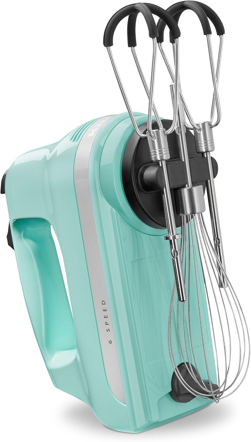 imageKitchenAid 6 Speed Hand Mixer with Flex Edge Beaters KHM6118Ice Blue