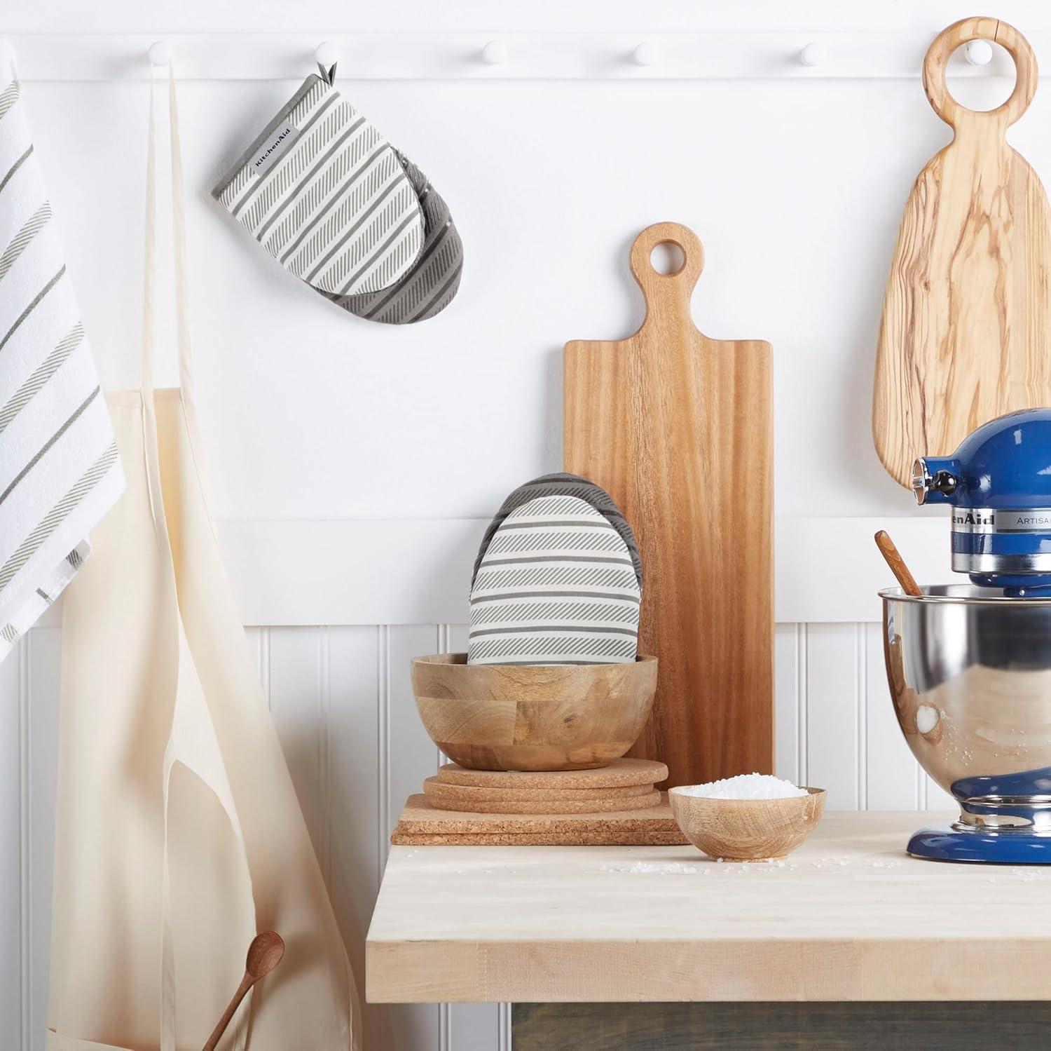 imageKitchenAid Albany Mini Oven Mitt 2Pack Set Ink Blue 55quotx8quotGray