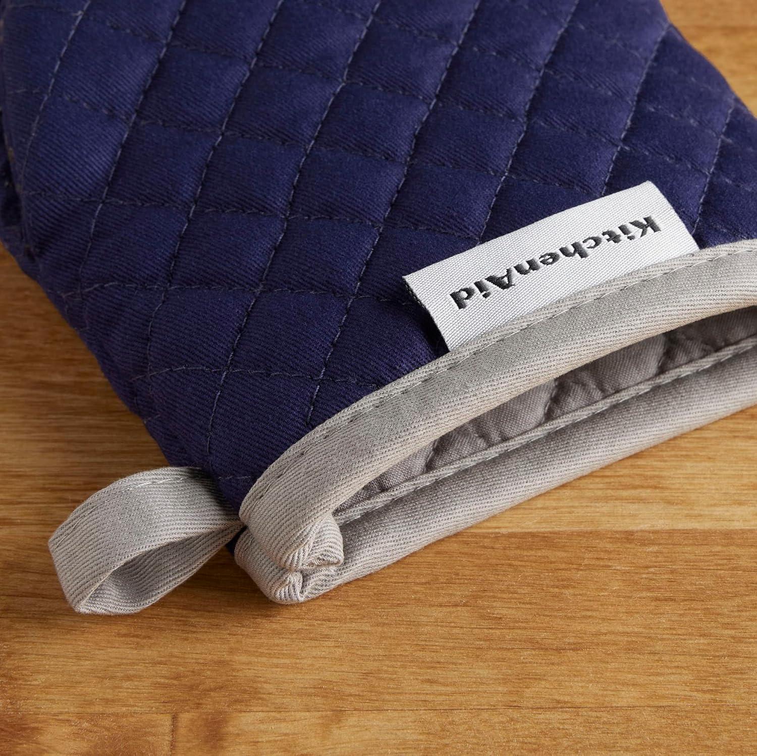 imageKitchenAid Asteroid Mini Oven Mitt Set 55quotx8quot Aqua 2 PieceCobalt Blue