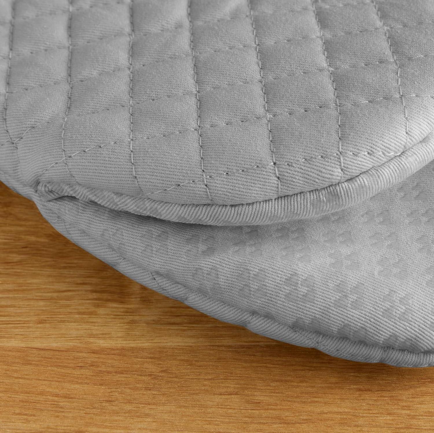 imageKitchenAid Asteroid Mini Oven Mitt Set 55quotx8quot Aqua 2 PieceGray