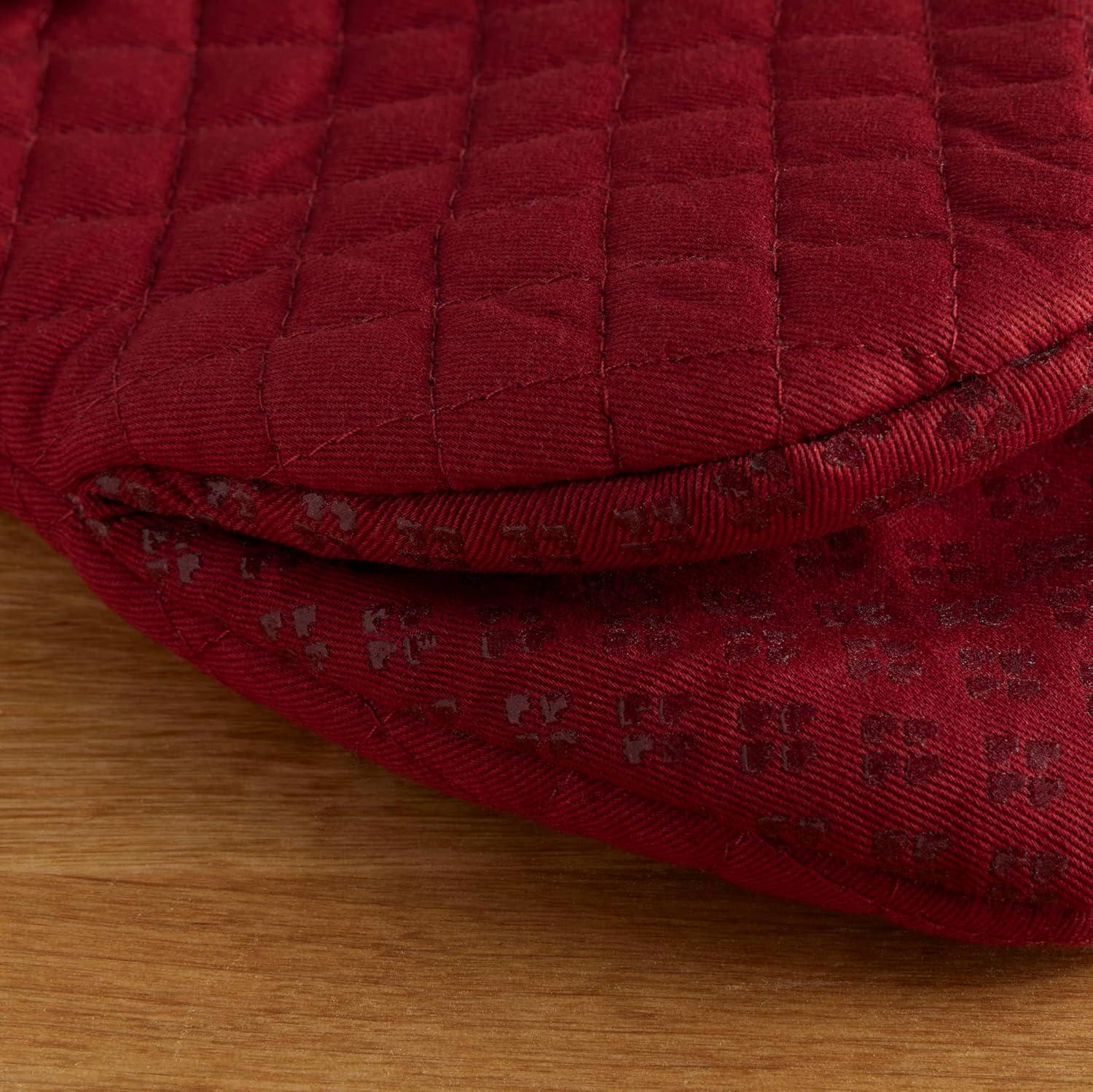 imageKitchenAid Asteroid Mini Oven Mitt Set 55quotx8quot Aqua 2 PieceSmoked Paprika Red