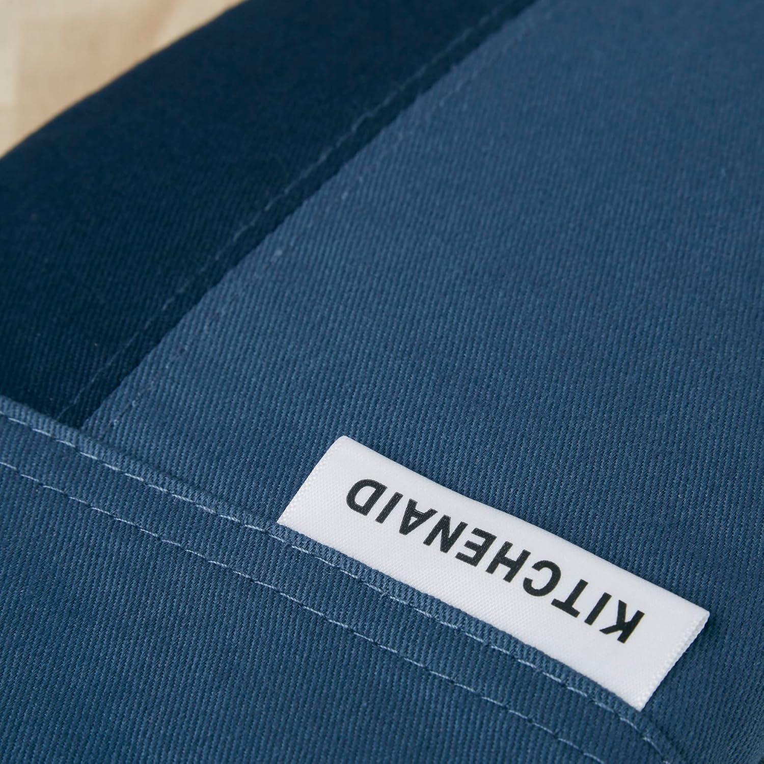 imageKitchenAid Beacon TwoTone NonSlip Oven Mitt Set Aqua Sky 575quotx13quot 2 PieceNavyInk Blue