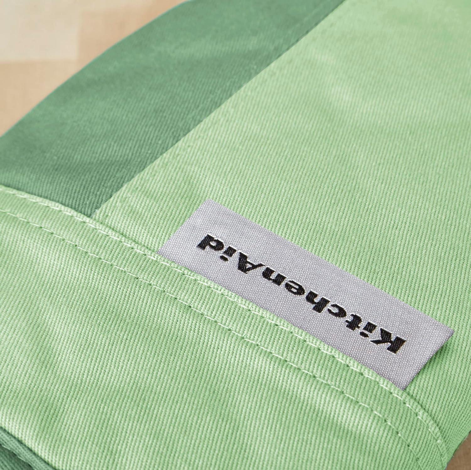 imageKitchenAid Beacon TwoTone NonSlip Oven Mitt Set Aqua Sky 575quotx13quot 2 PiecePistachioGraphite Green