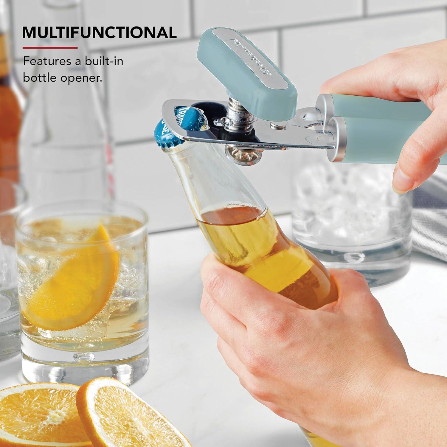 imageKitchenAid Classic Multifunction Can Opener and Bottle Opener Easy to Use Razor Sharp Stainless Steel Cutting Wheel Soft Ergonomic Handles Mineral WaterMineral Water