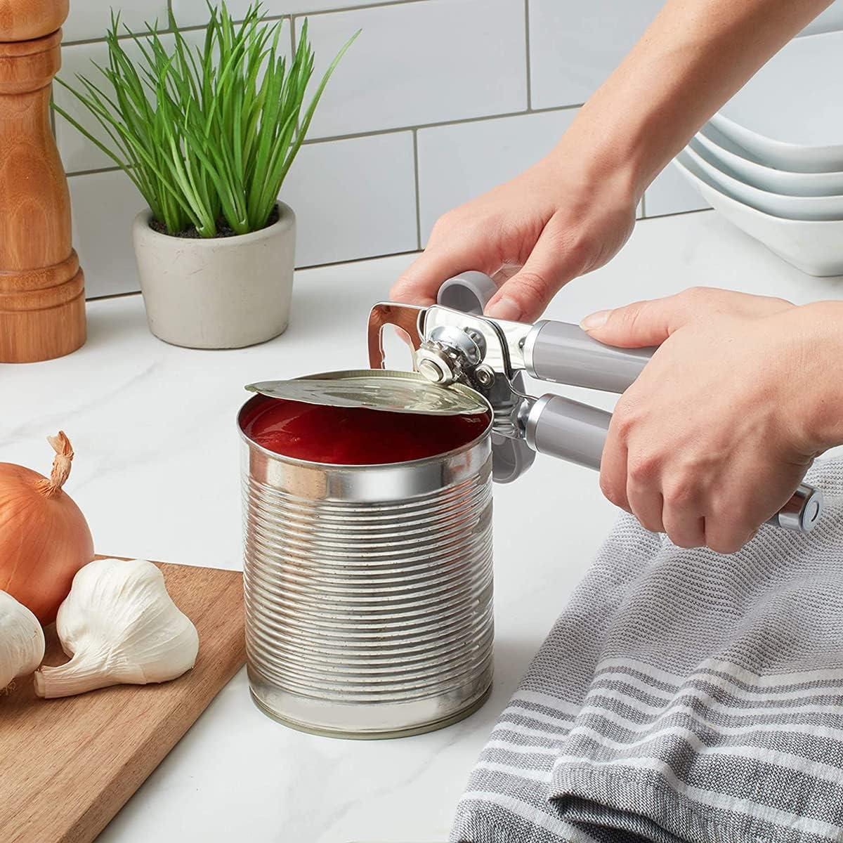 imageKitchenAid Classic Multifunction Can Opener and Bottle Opener Easy to Use Razor Sharp Stainless Steel Cutting Wheel Soft Ergonomic Handles Mineral WaterGray