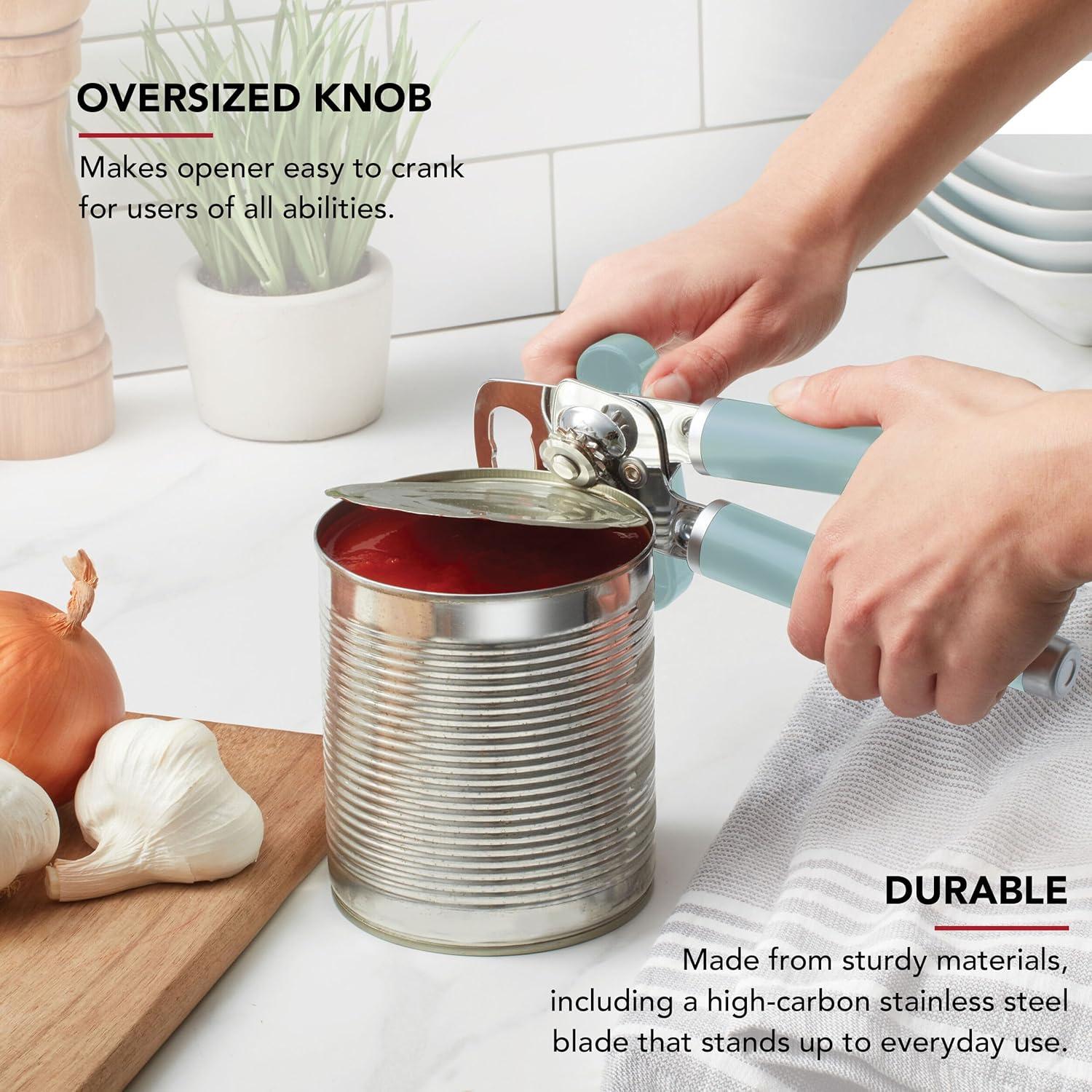 imageKitchenAid Classic Multifunction Can Opener and Bottle Opener Easy to Use Razor Sharp Stainless Steel Cutting Wheel Soft Ergonomic Handles Mineral WaterMineral Water