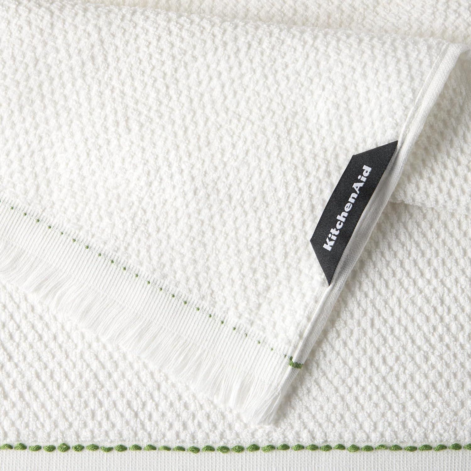 imageKitchenAid Gourmet Series Gridlines Kitchen Towels 3Pack Set 100 Cotton Absorbent Passion Red 18quotx28quotMatcha Green