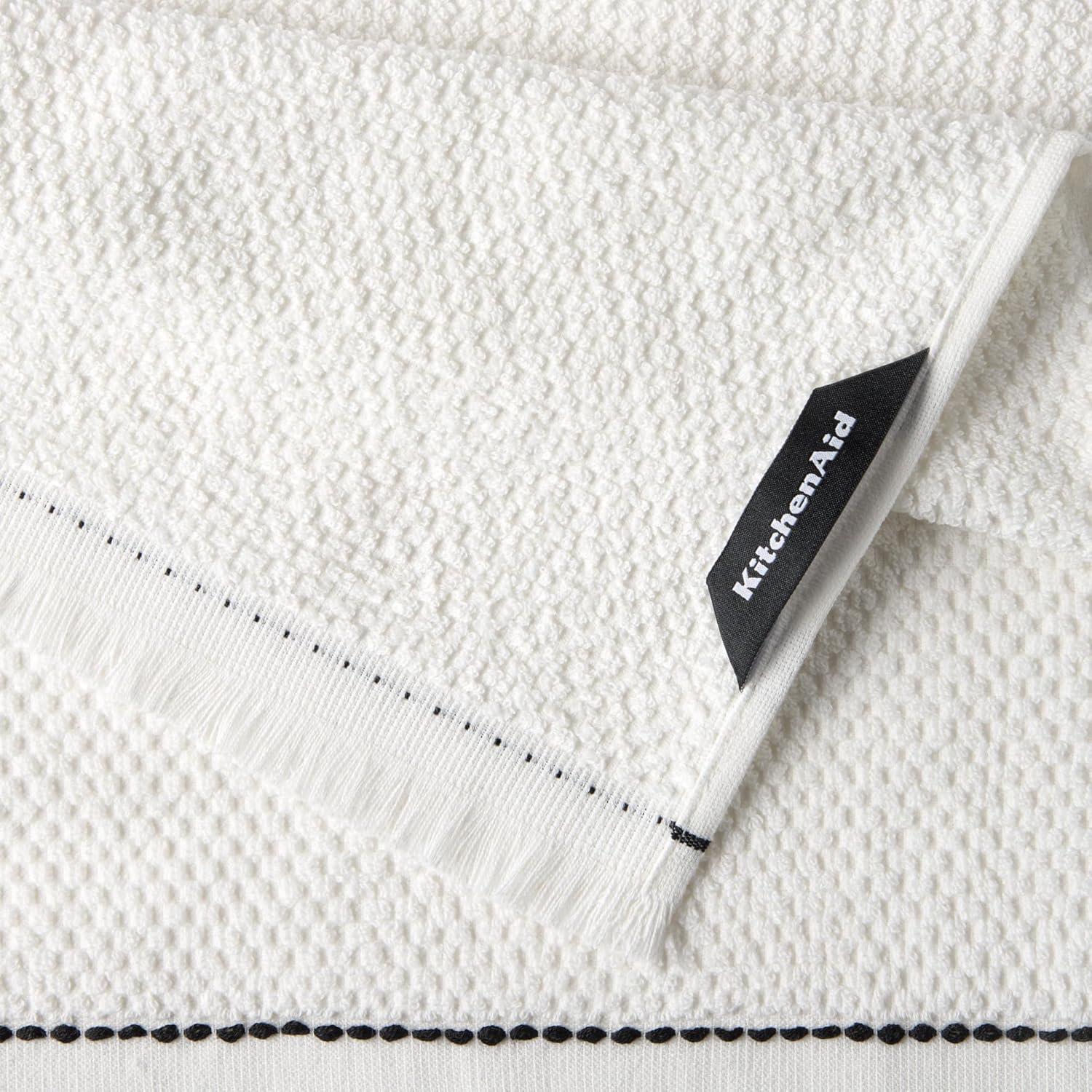 imageKitchenAid Gourmet Series Gridlines Kitchen Towels 3Pack Set 100 Cotton Absorbent Passion Red 18quotx28quotMatte Black