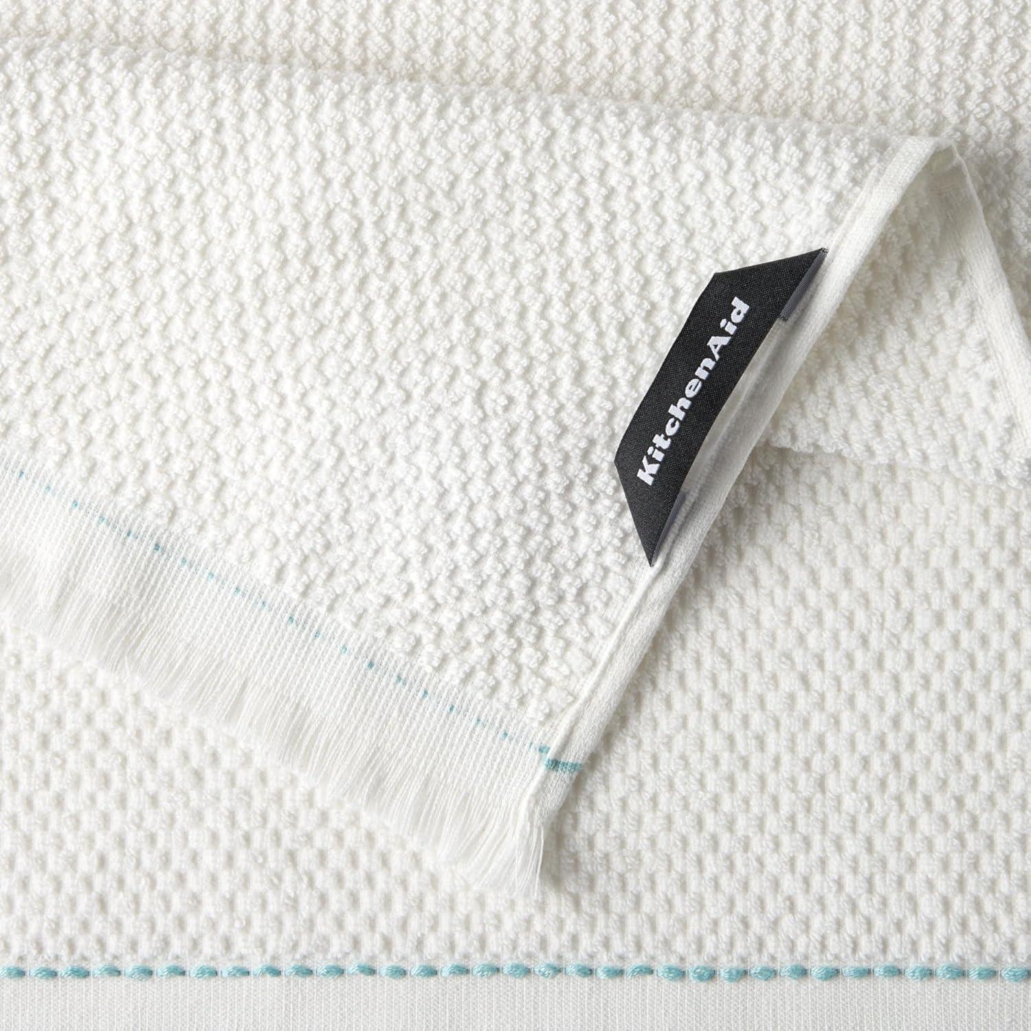 imageKitchenAid Gourmet Series Gridlines Kitchen Towels 3Pack Set 100 Cotton Absorbent Passion Red 18quotx28quotMineral Water Aqua