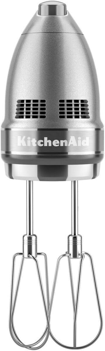 imageKitchenAid KHM926ER Empire Red 9Speed Hand MixerContour Silver