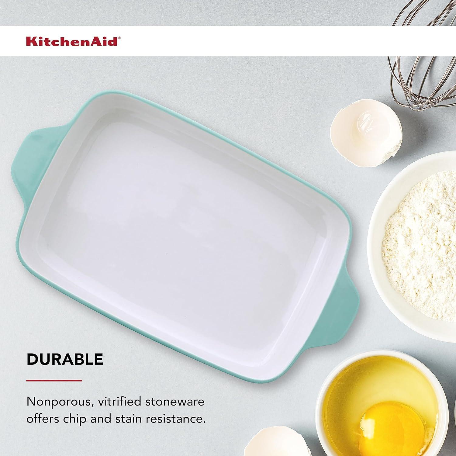 imageKitchenAid Loaf Pan Vitrified Stoneware 5in 9in 225in Blue VelvetAqua Sky