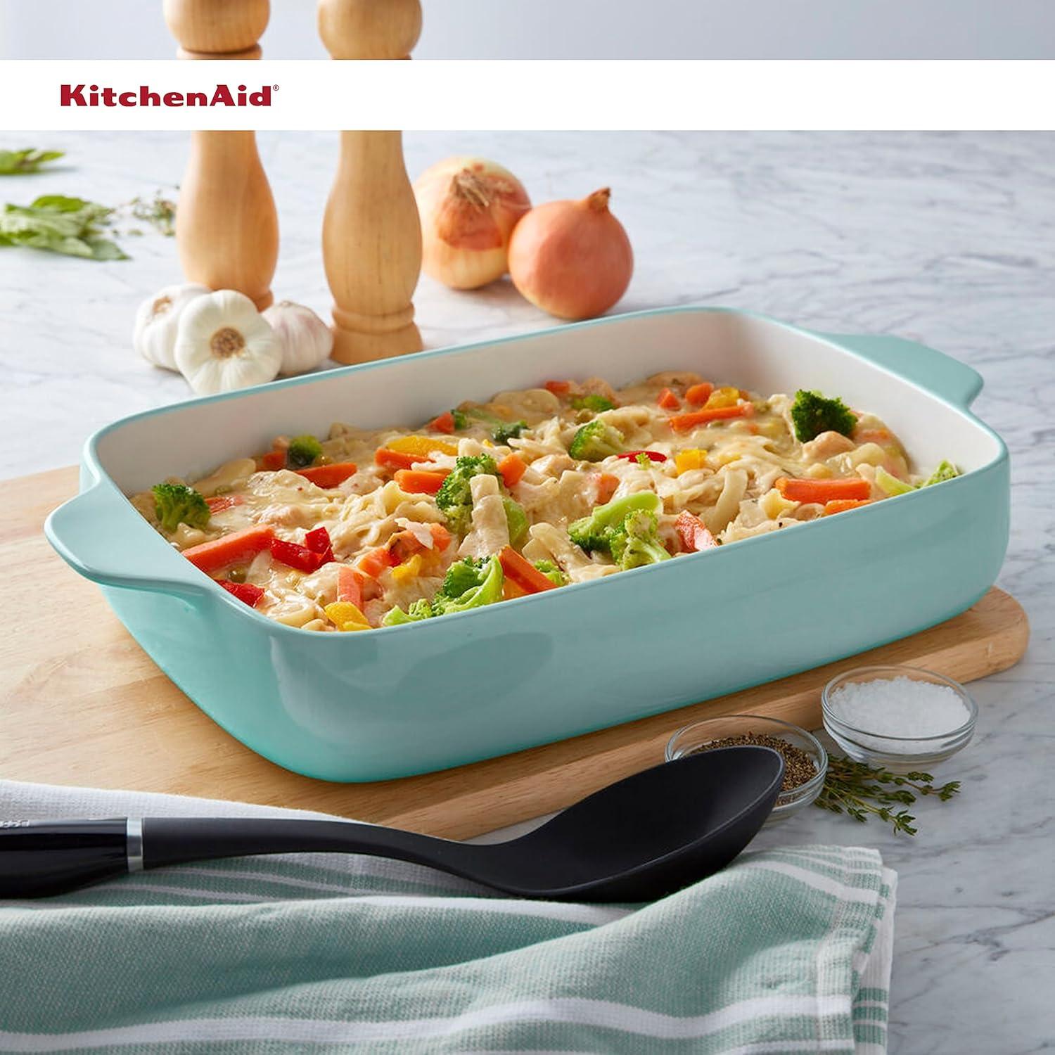 imageKitchenAid Loaf Pan Vitrified Stoneware 5in 9in 225in Blue VelvetAqua Sky