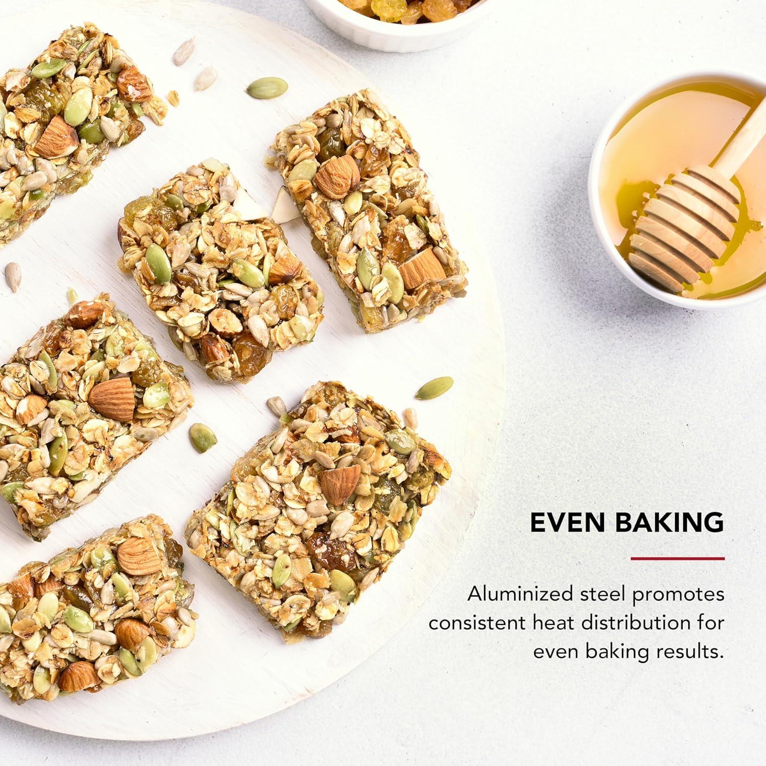 imageKitchenAid Nonstick Swiss Engineered Aluminized Steel Cake Pan Dishwasher Safe Pistachio 9 x 13 InchMineral Water