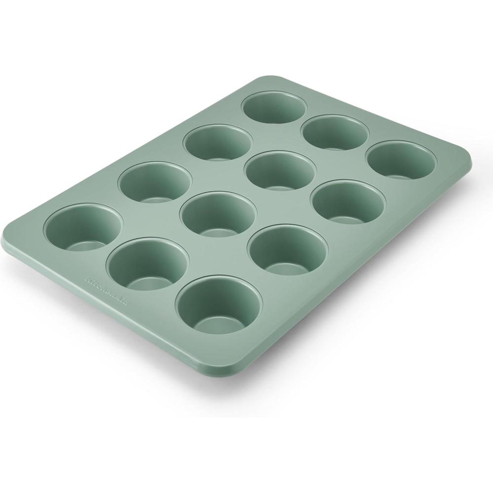 imageKitchenAid 12Cup Nonstick Aluminized Steel Muffin Pan Ink BlueCardamom