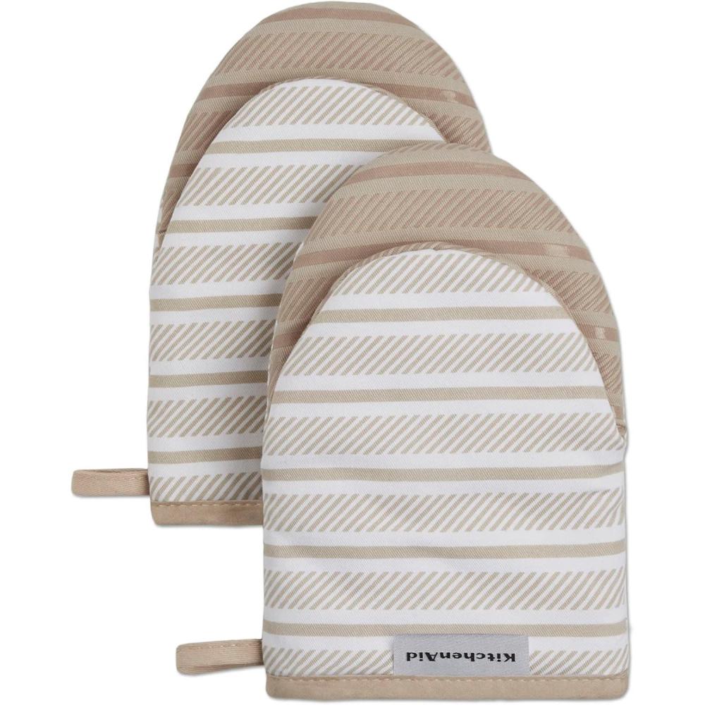 imageKitchenAid Albany Mini Oven Mitt 2Pack Set Ink Blue 55quotx8quotMilkshake