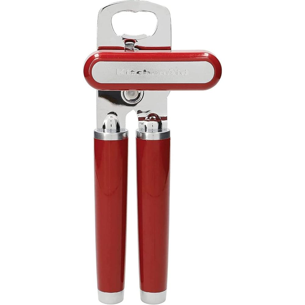 imageKitchenAid Classic Multifunction Can Opener and Bottle Opener Easy to Use Razor Sharp Stainless Steel Cutting Wheel Soft Ergonomic Handles Mineral WaterEmpire Red