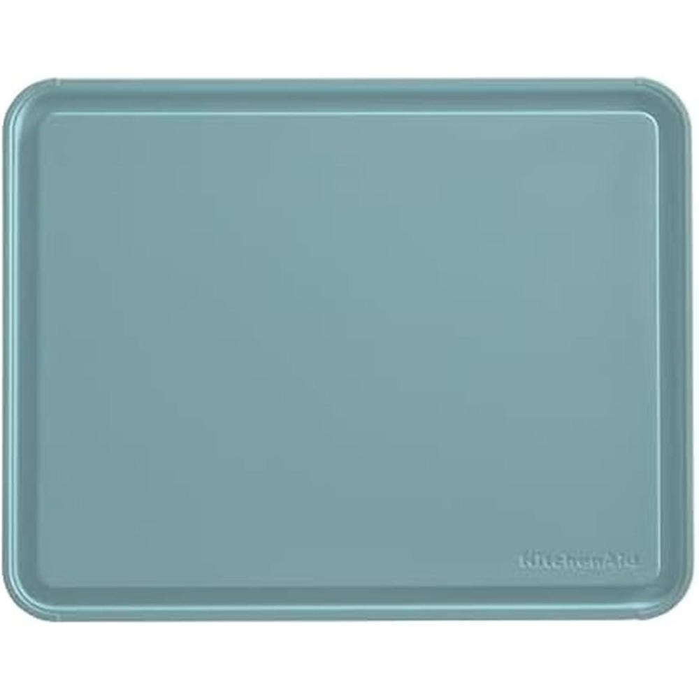 imageKitchenAid Classic Plastic Cutting Board with Perimeter Trench and Non Slip Edges Dishwasher Safe 11 x 14 inch Scorched OrangeBlue