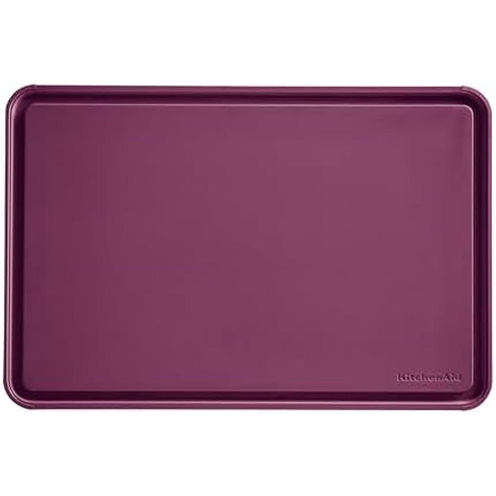 imageKitchenAid Classic Plastic Cutting Board with Perimeter Trench and Non Slip Edges Dishwasher Safe 8 x 10 inch Scorched OrangeBeetroot