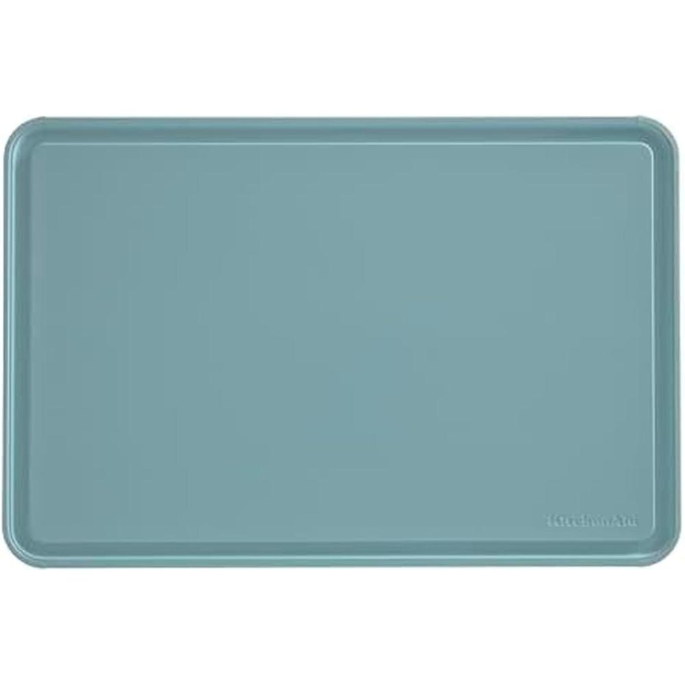 imageKitchenAid Classic Plastic Cutting Board with Perimeter Trench and Non Slip Edges Dishwasher Safe 8 x 10 inch Scorched OrangeBlue