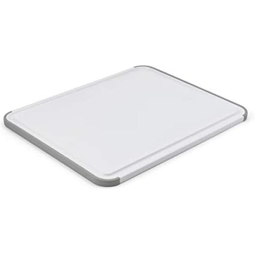 imageKitchenAid Classic Plastic Cutting Board with Perimeter Trench and Non Slip Edges Dishwasher Safe 8 x 10 inch Scorched OrangeWhite and Gray