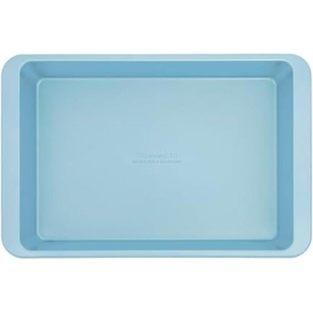 imageKitchenAid Nonstick Swiss Engineered Aluminized Steel Cake Pan Dishwasher Safe Pistachio 9 x 13 InchMineral Water