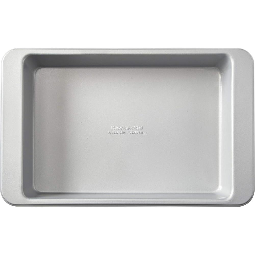 imageKitchenAid Nonstick Swiss Engineered Aluminized Steel Cake Pan Dishwasher Safe Pistachio 9 x 13 InchSilver