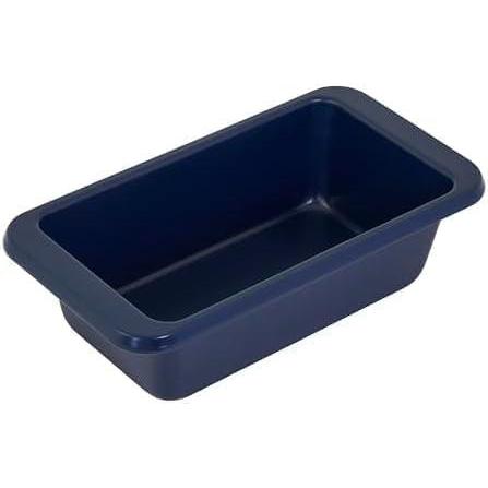 imageKitchenAid Nonstick Swiss Engineered Aluminized Steel Loaf Pan Dishwasher Safe 9 x 5 Inch Ink BlueInk Blue