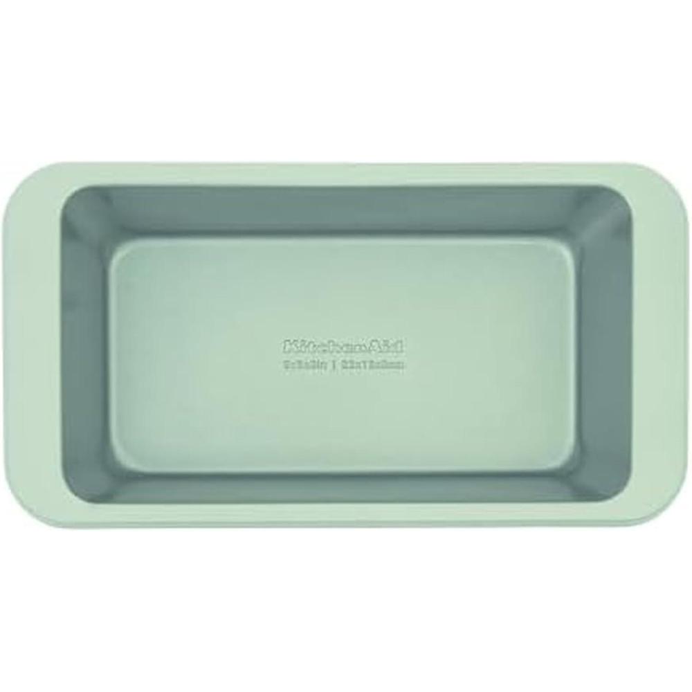 imageKitchenAid Nonstick Swiss Engineered Aluminized Steel Loaf Pan Dishwasher Safe 9 x 5 Inch Ink BluePistachio