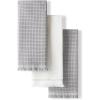 imageKitchenAid Gourmet Series Gridlines Kitchen Towels 3Pack Set 100 Cotton Absorbent Passion Red 18quotx28quotMatte Grey