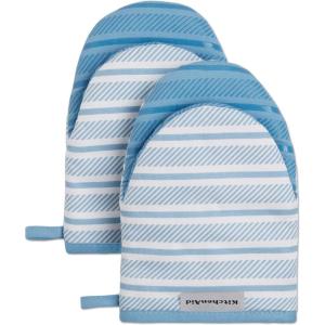 KitchenAid Albany Mini Oven Mitt 2-Pack Set, Ink Blue, 5.5″x8″(Blue Velvet)