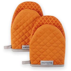 KitchenAid Asteroid Mini Oven Mitt Set, 5.5″x8″, Aqua, 2 Piece(Honey Orange)