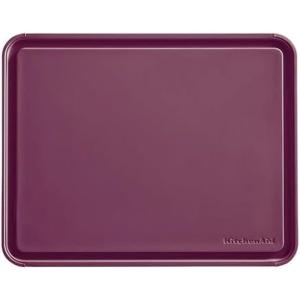KitchenAid Classic Plastic Cutting Board with Perimeter Trench and Non Slip Edges, Dishwasher Safe, 11 x 14 inch, Scorched Orange(Beetroot)
