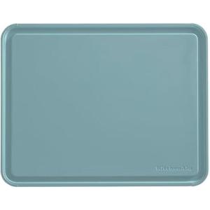KitchenAid Classic Plastic Cutting Board with Perimeter Trench and Non Slip Edges, Dishwasher Safe, 11 x 14 inch, Scorched Orange(Blue)