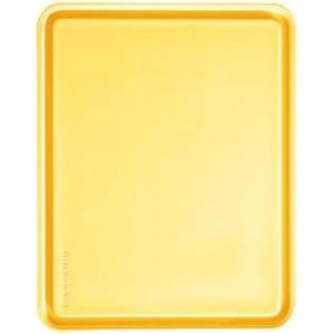 KitchenAid Classic Plastic Cutting Board with Perimeter Trench and Non Slip Edges, Dishwasher Safe, 11 x 14 inch, Scorched Orange(Butter)