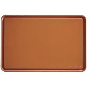 KitchenAid Classic Plastic Cutting Board with Perimeter Trench and Non Slip Edges, Dishwasher Safe, 8 x 10 inch, Scorched Orange(Scorched Orange)