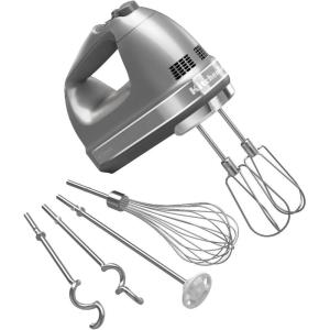 KitchenAid KHM926ER Empire Red 9-Speed Hand Mixer(Contour Silver)